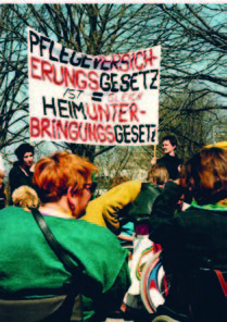 1996 - Buendnis fuer Selbstbestimmtes Leben - Protest gegen Pflege-Module